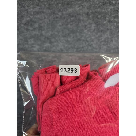 Halogen Sweater Womens XS Petite Red 100% Cashmere V Neck Long Sleeve Pullover - Picture 10 of 10